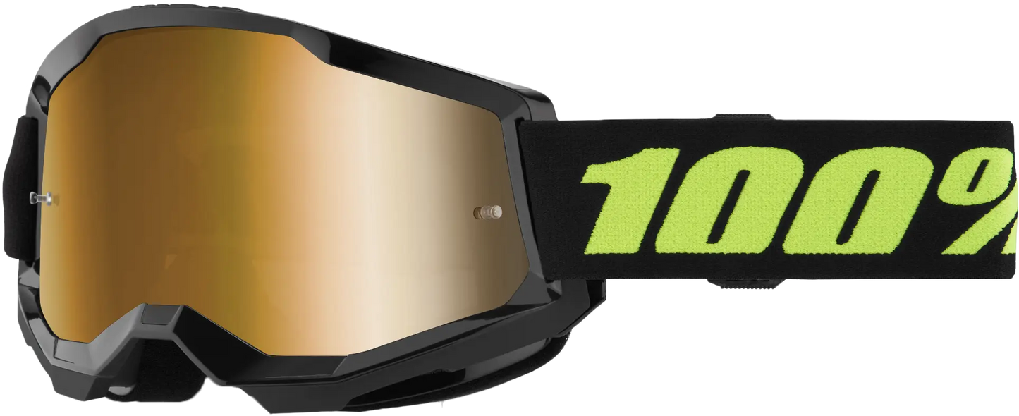 100% Strata 2 Goggle Solar Eclipse Mirror True Gold