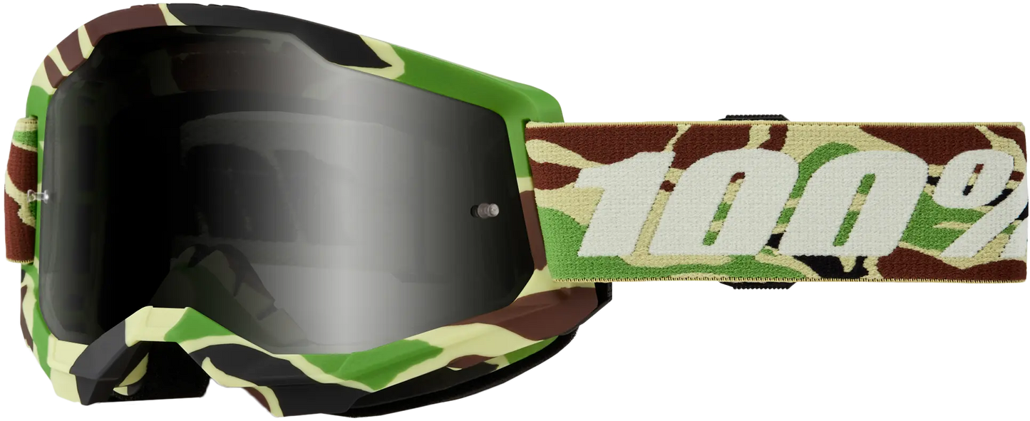 100% Strata 2 Sand Goggle War Camo Smoke Lens