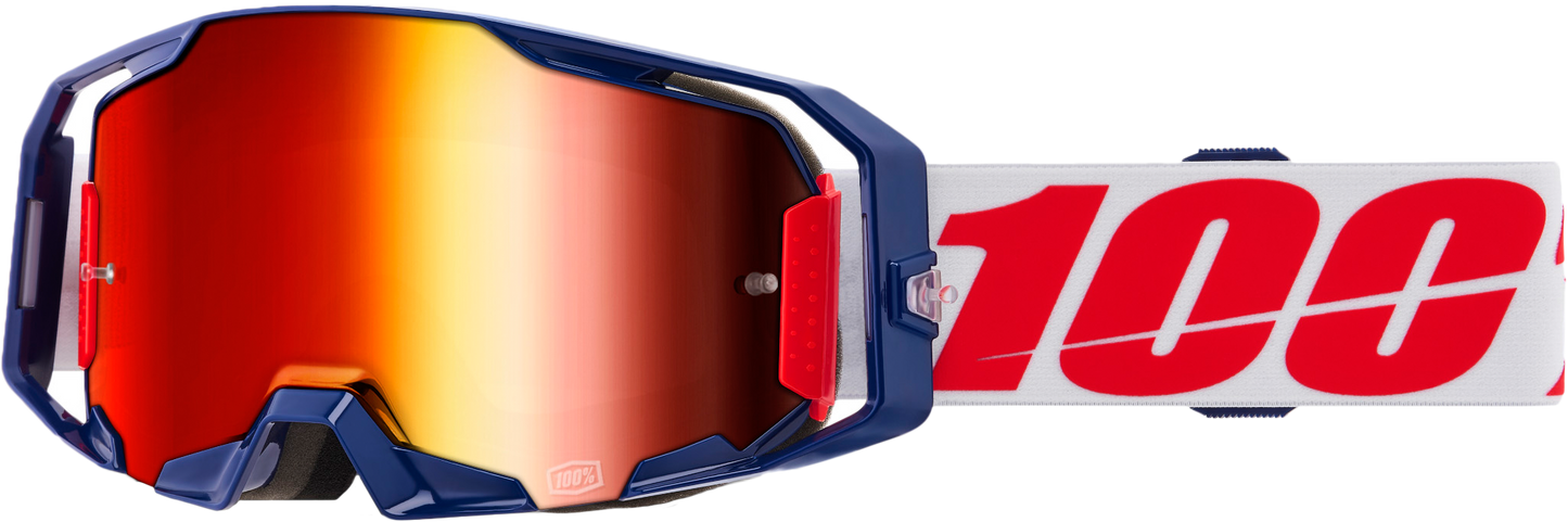 100% Armatic Goggle Mach Z with Mirror Red Lens