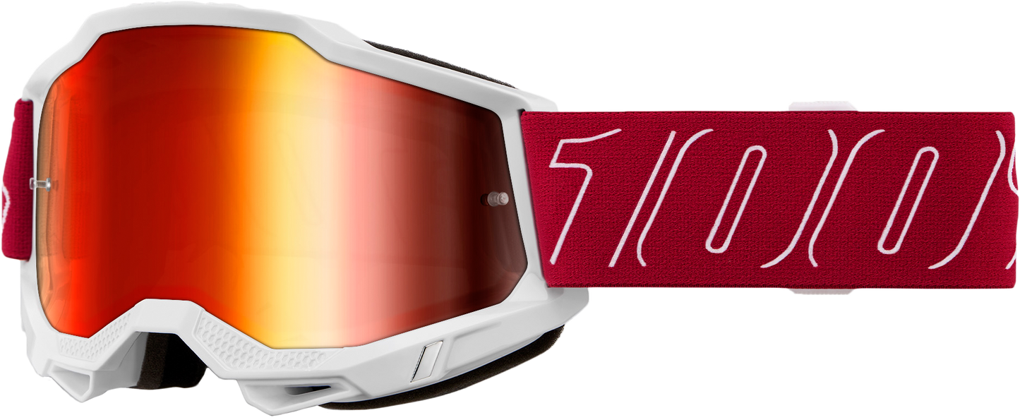 100% Accuri 2 Goggle Redline with Mirror Red Lens