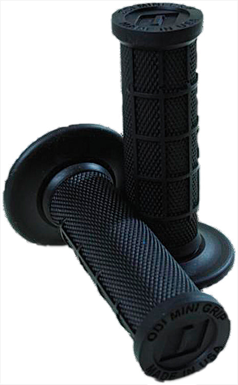 ODI Mini MX Half Waffle Grips  - Black - Grips for Pitbikes and Minibikes - PW50 | CRF50/XR50 | TTR50 / SX 50