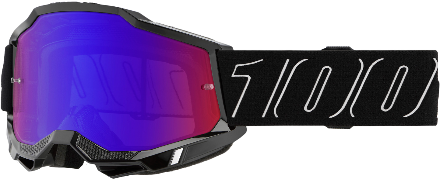 100% Accuri 2 Goggle Blackline with Mirror Red/Blue Lens