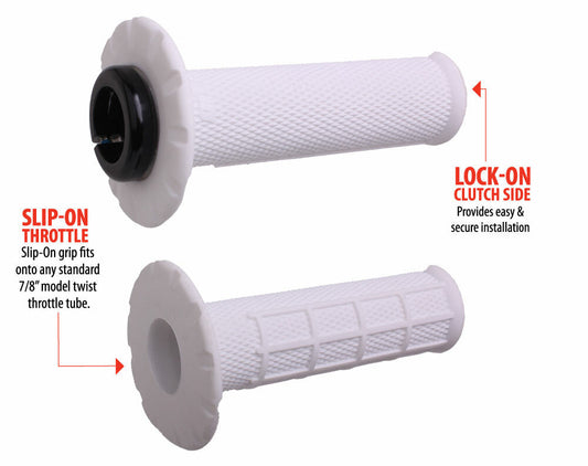 ODI Universal Lock On Half Waffle - White (Pro Soft)
