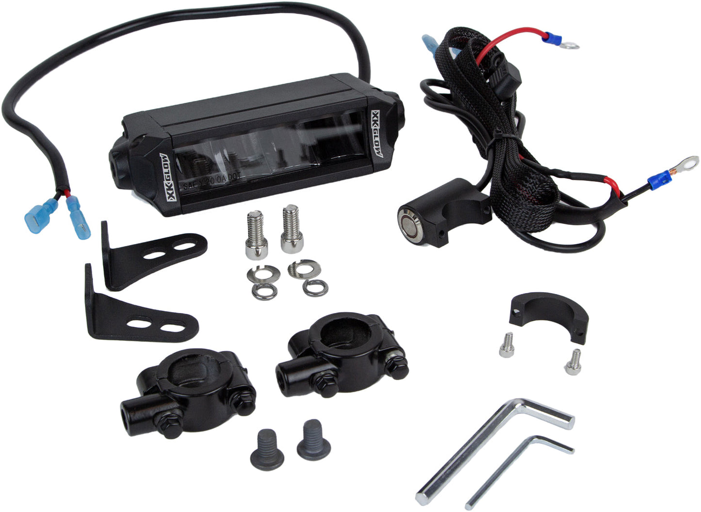 Universal Motorcycle LED Lightbar Headlight Kit 7/8" Handlebars