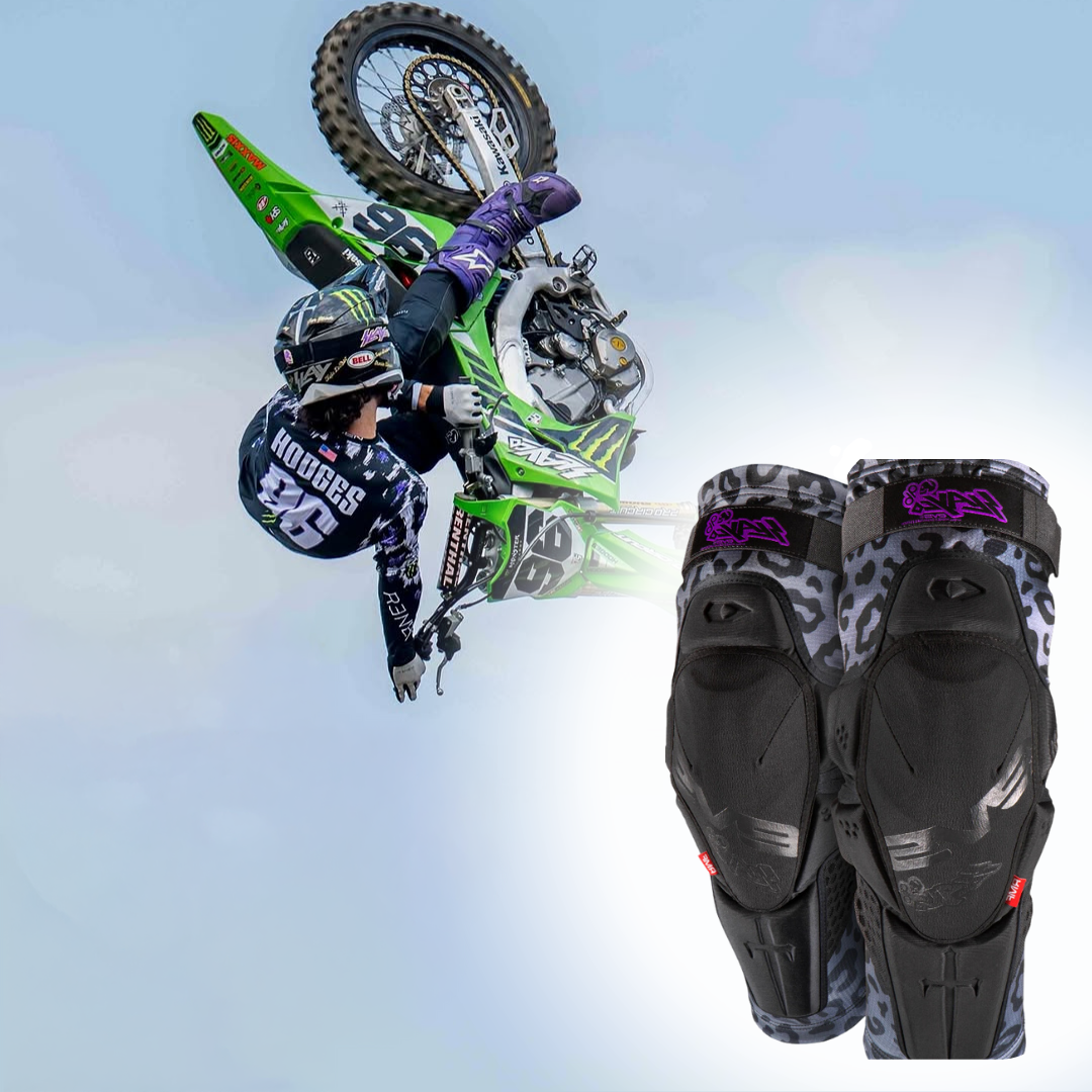 EVS Slayco 96 Ghost Leopard Knee Guard - Limited Edition Axel Hodges Knee Guards