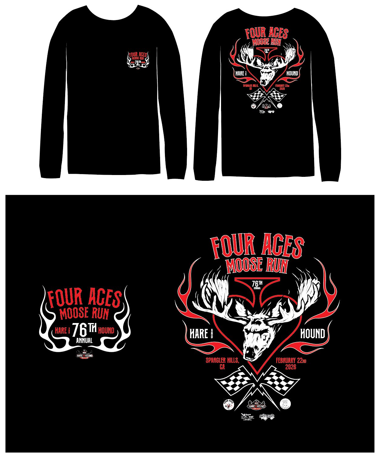 Four Aces 76th Annual Moose Run - Official Event Shirt