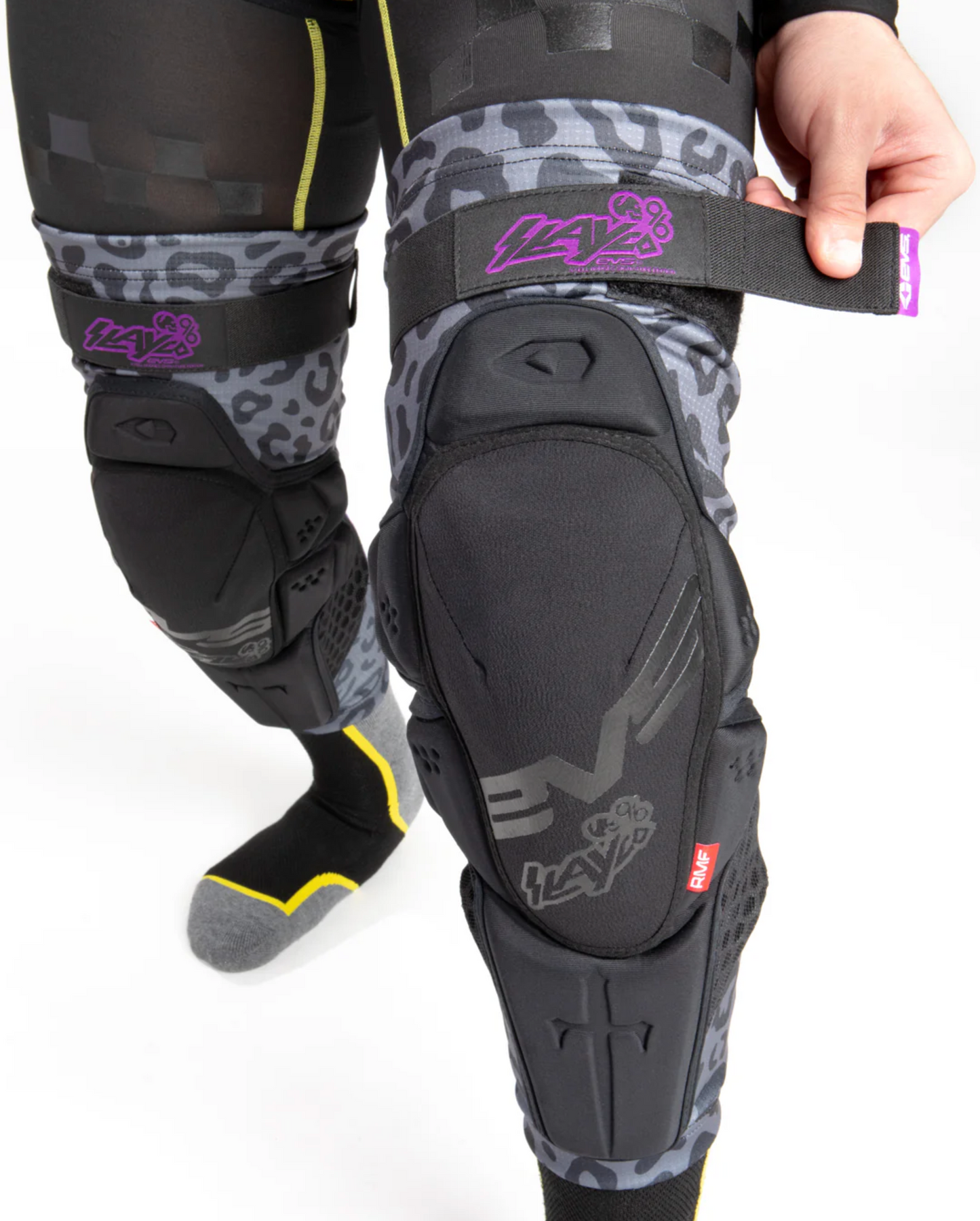 EVS Slayco 96 Ghost Leopard Knee Guard - Limited Edition Axel Hodges Knee Guards