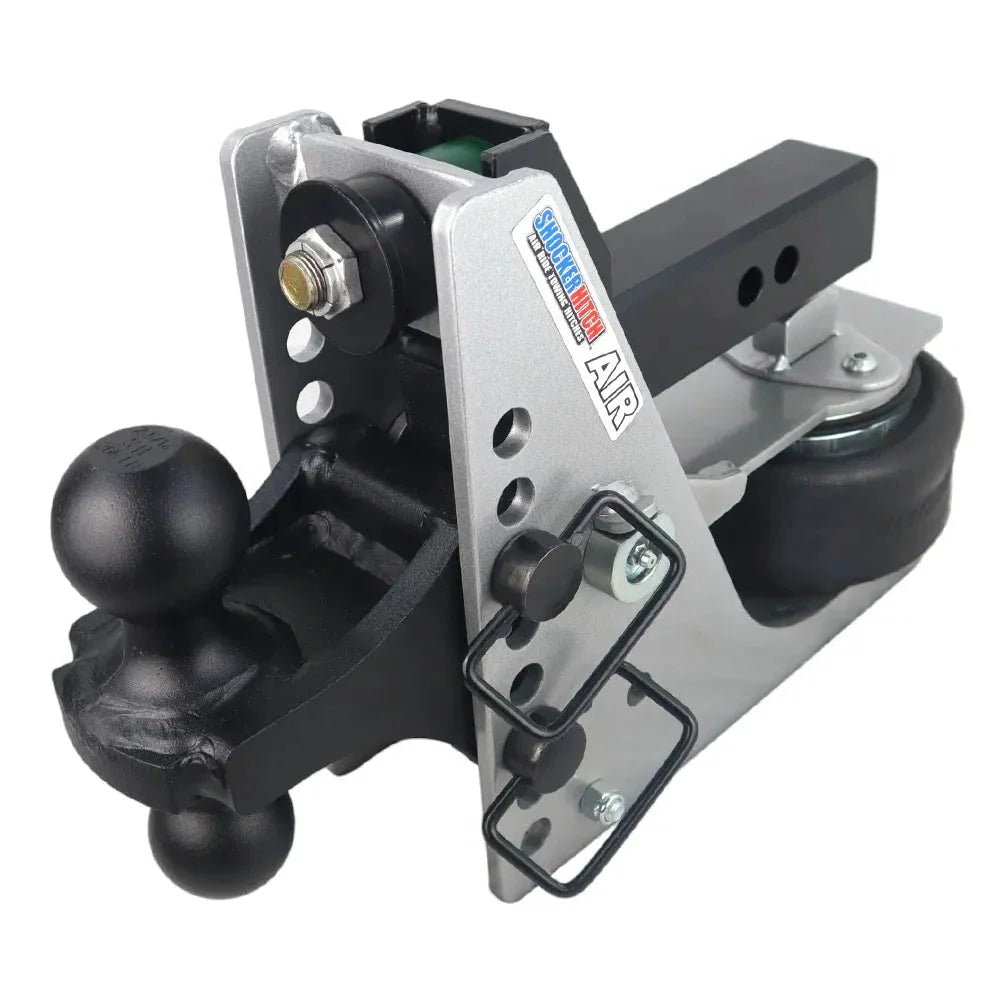 Shocker Aluminum Light Duty Air Hitch  w/ Black Combo Ball Mount - 10,000 lbs. GTW