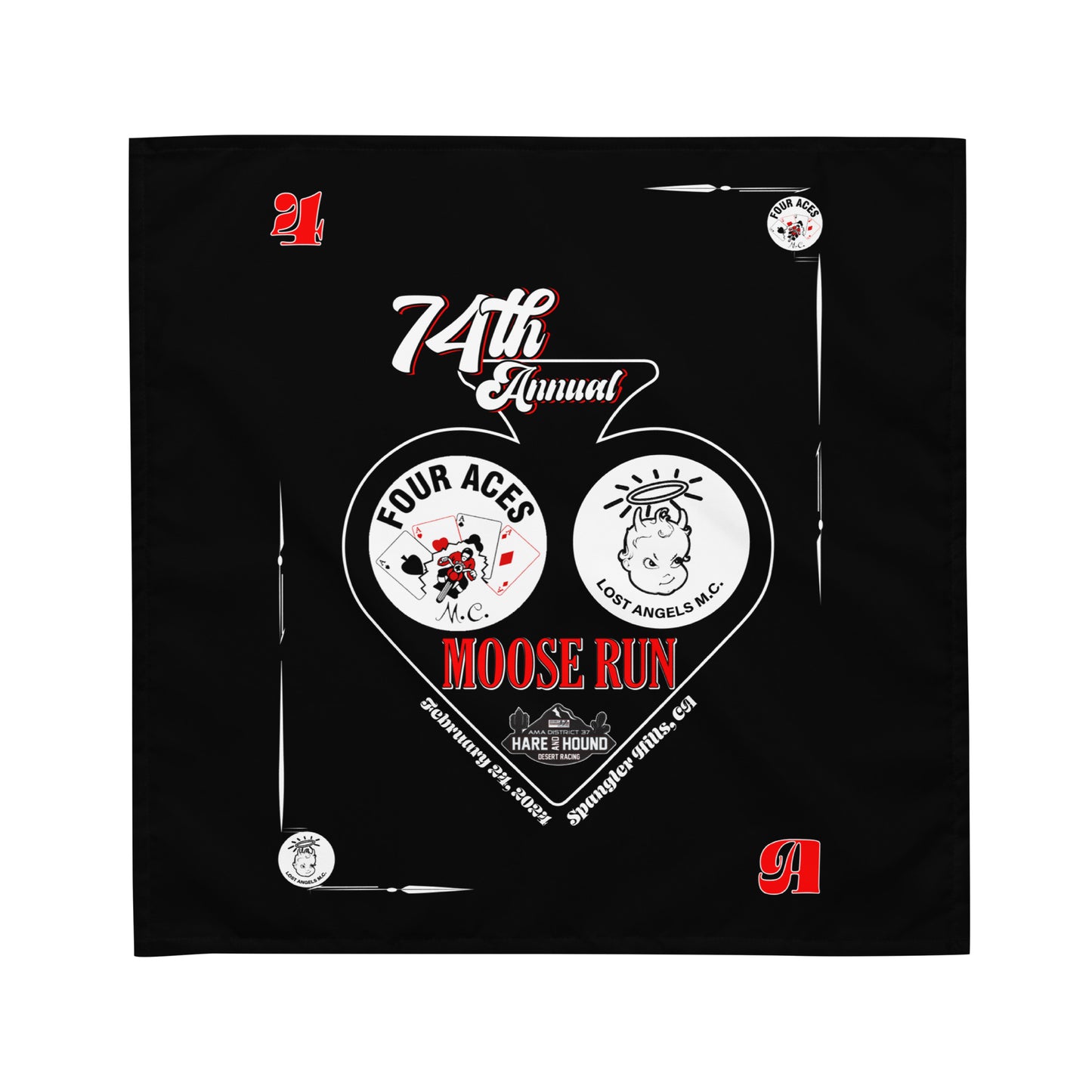 Official Four Aces 74th Annual Moose Run Bandana