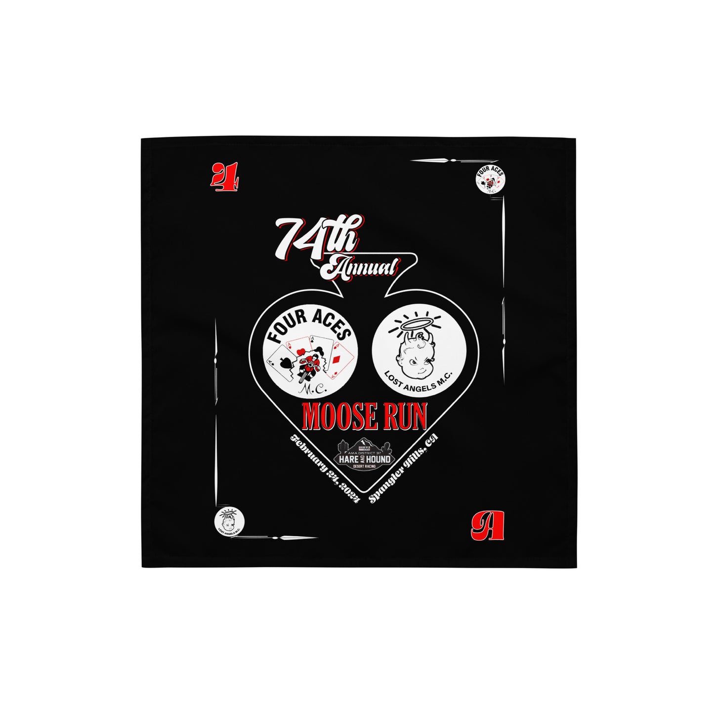 Official Four Aces 74th Annual Moose Run Bandana