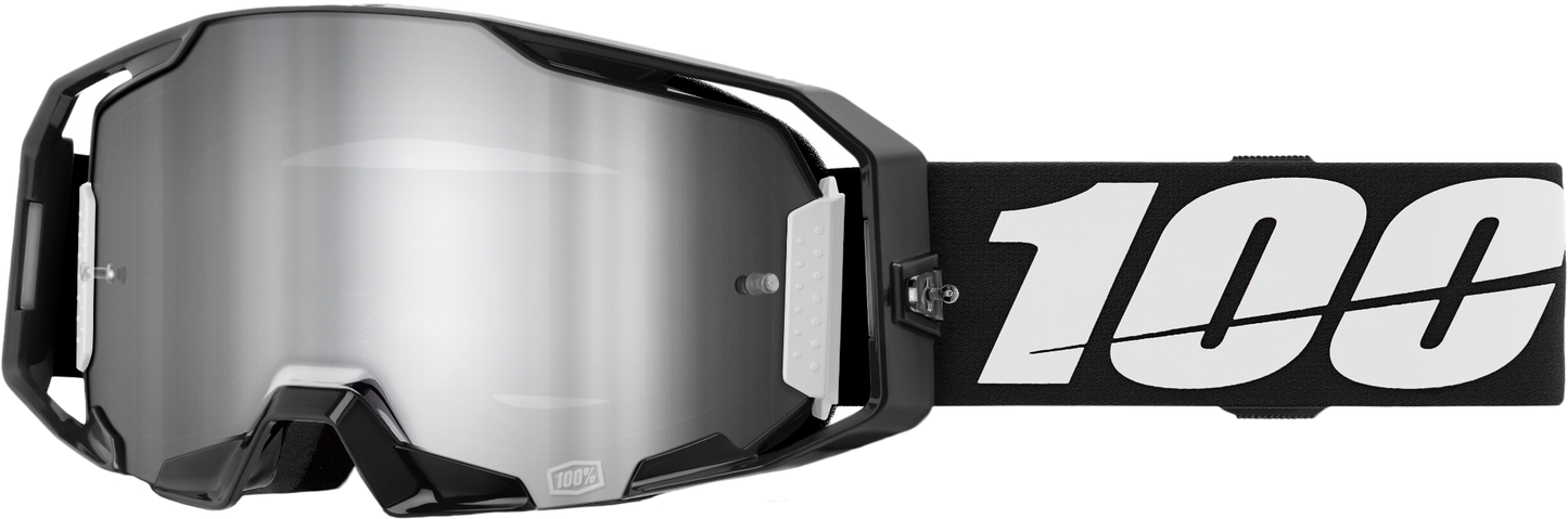 100% Armatic Goggle Black with Mirror Silver Flash Lens