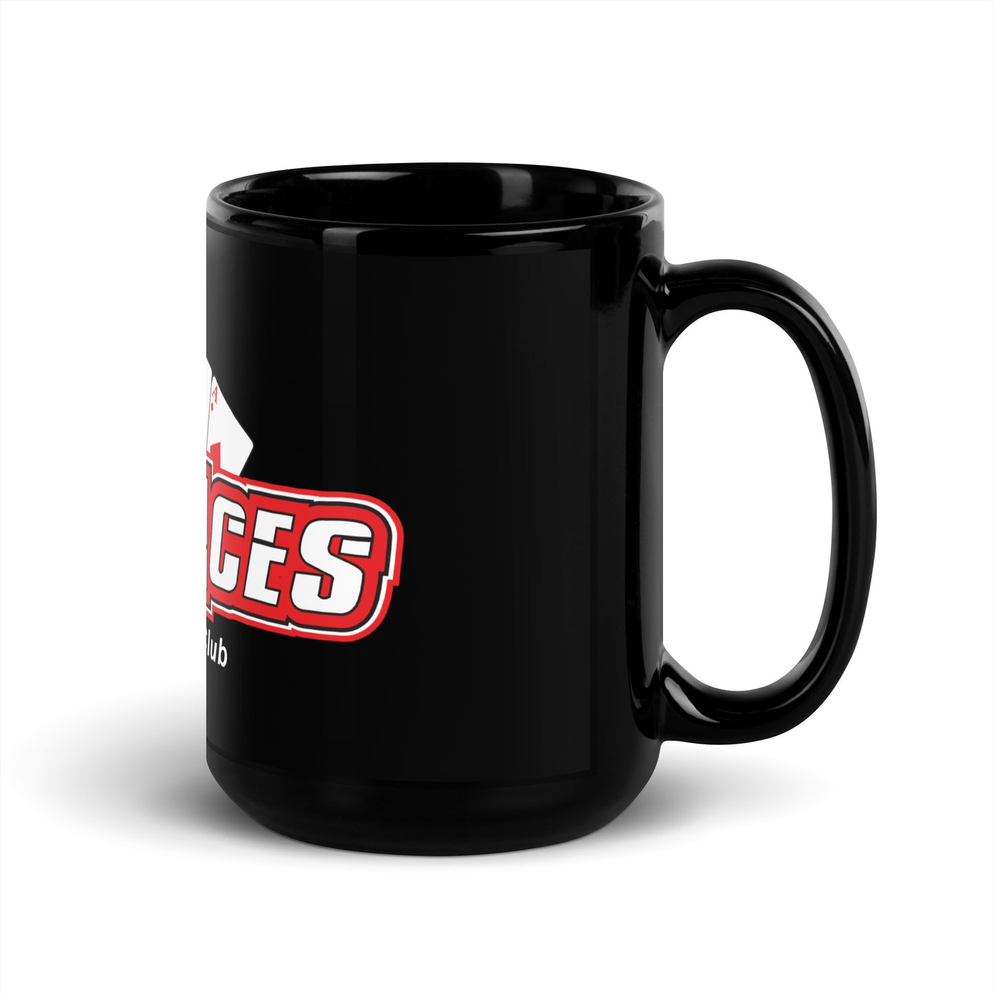 4 Aces Club Black Glossy Mug