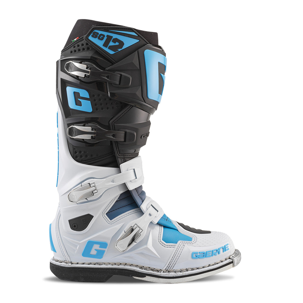 Gaerne SG12 Limited Edition Black/White/Carolina Blue Boots