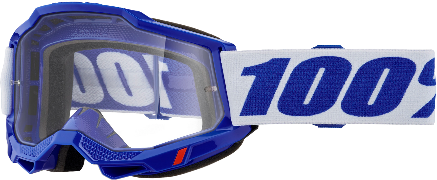 100% Accuri 2 Goggle Blue with Clear Lens