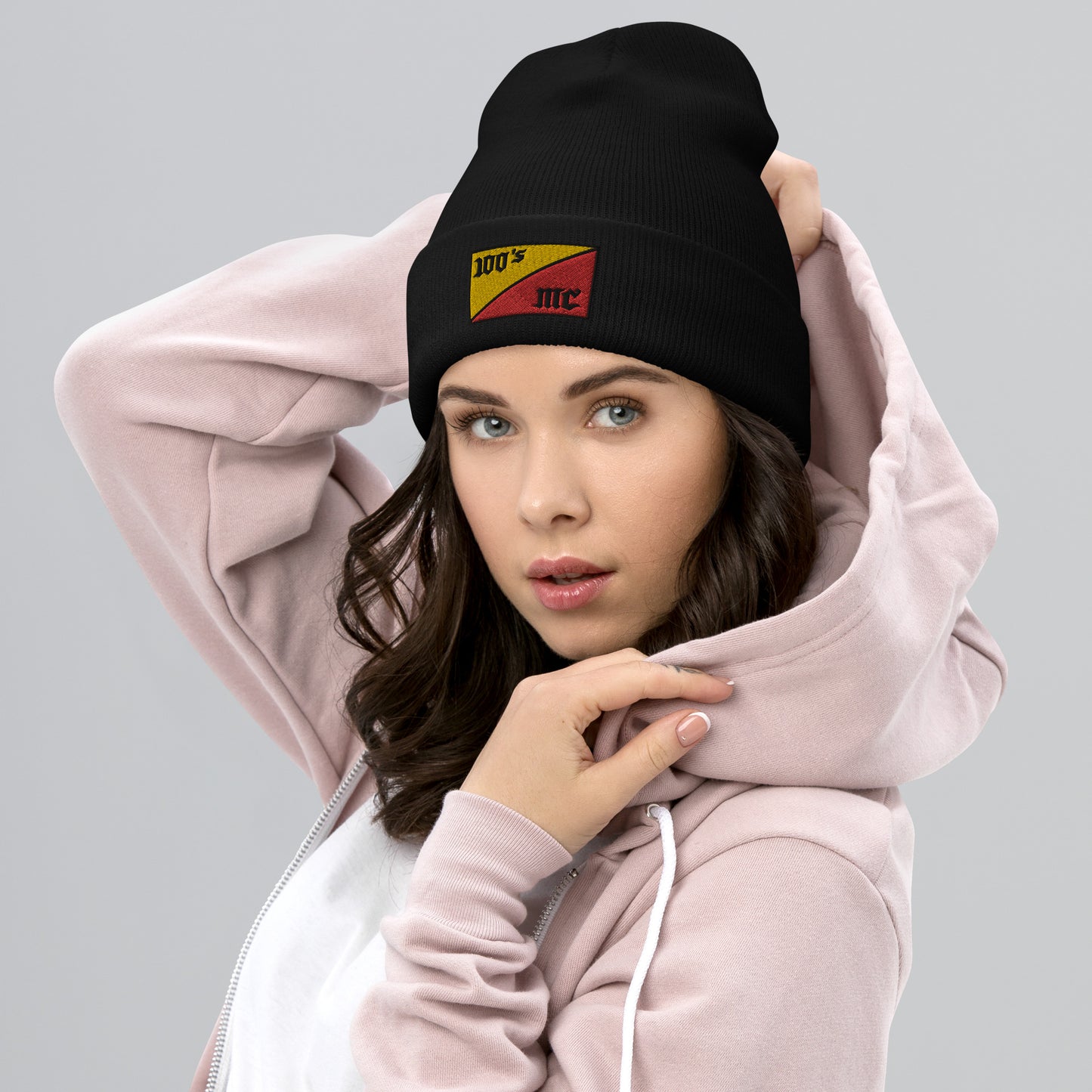 100s MC Embroidered Cuffed Beanie