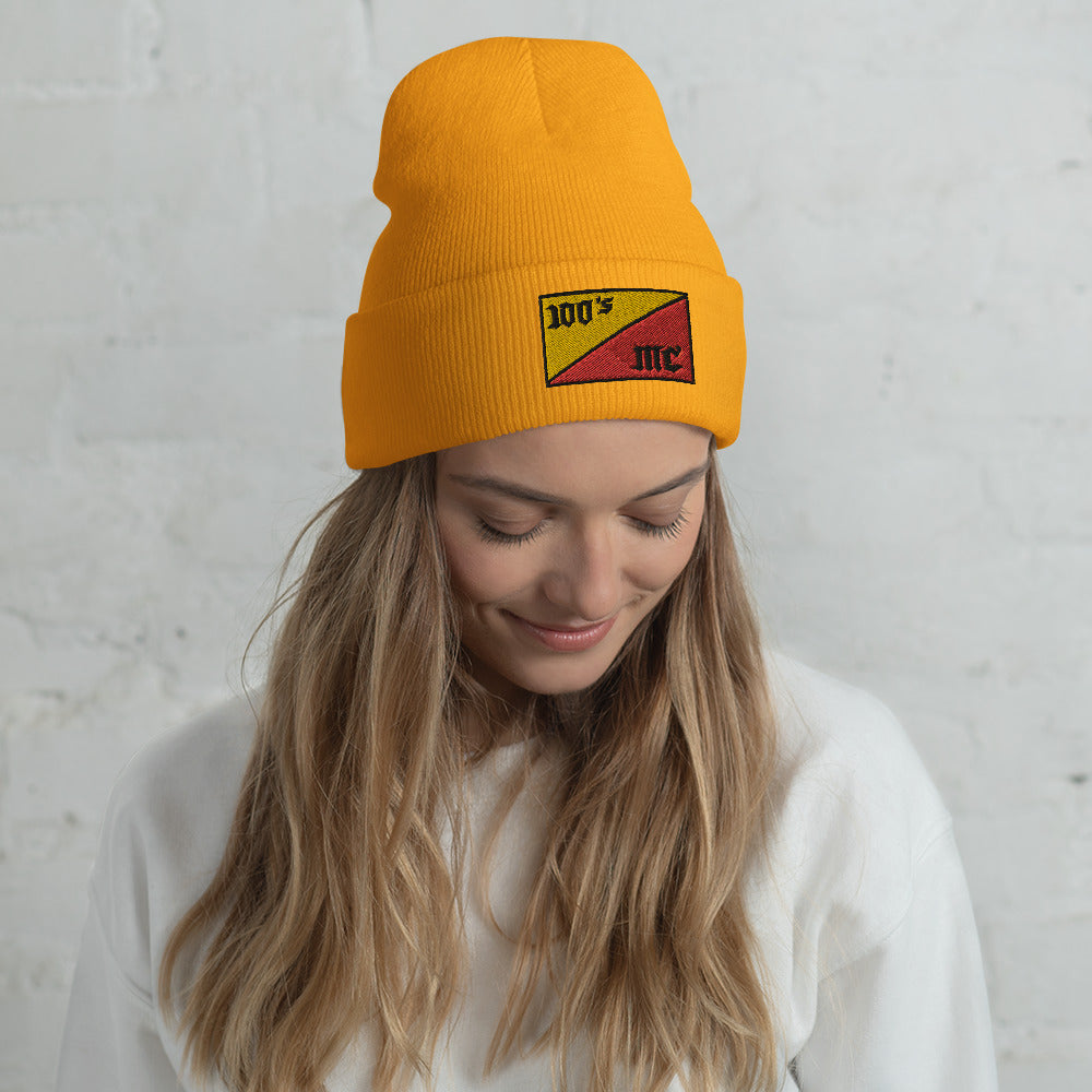 100s MC Embroidered Cuffed Beanie