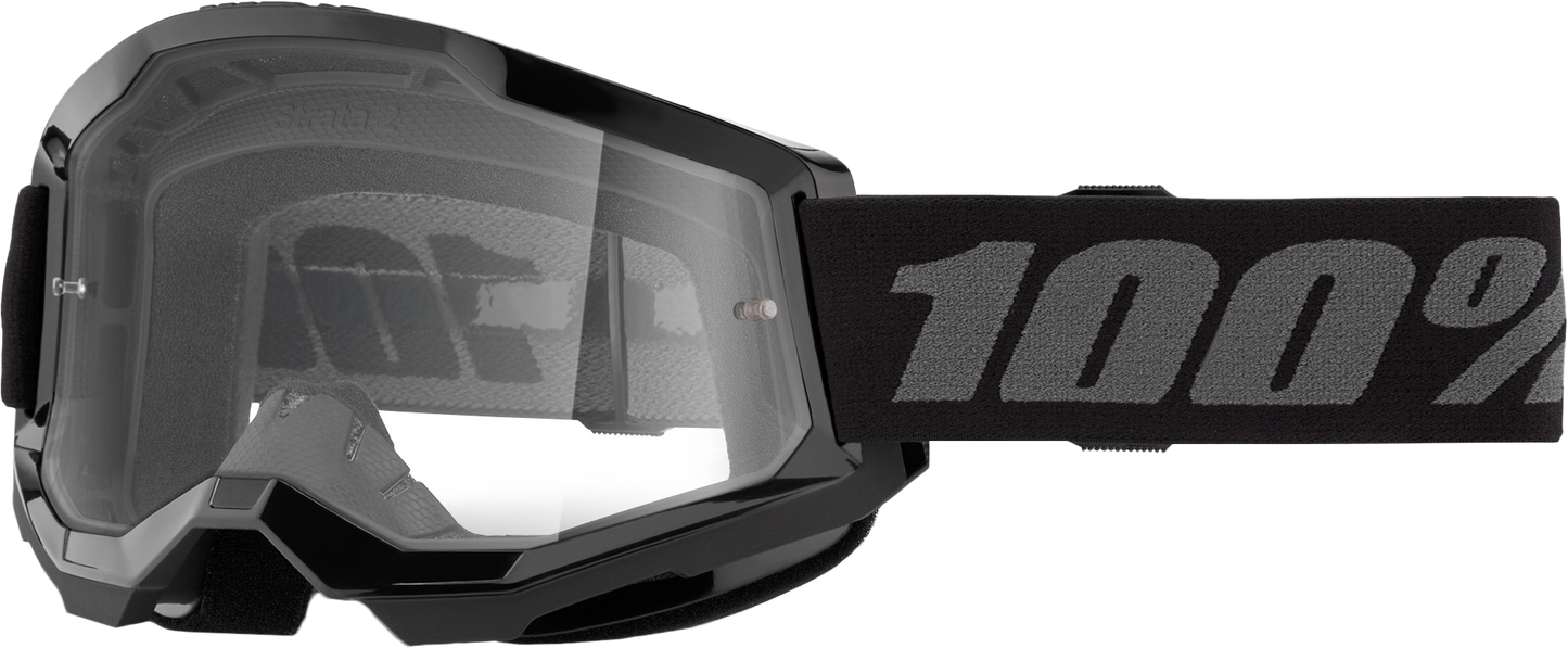 100% Strata 2 Goggle Black Clear Lens