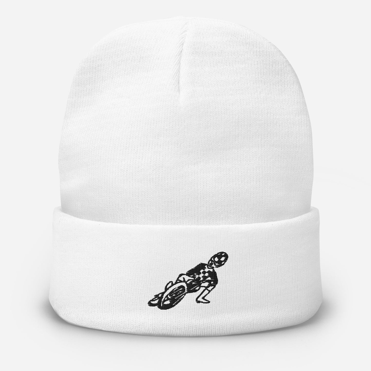 Checkers White Embroidered Beanie - Official Club Apparel