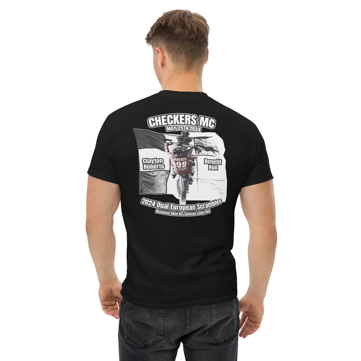 Checkers MC 2024 Dual Euro Event Shirt - Clayton Roberts Benefit Run