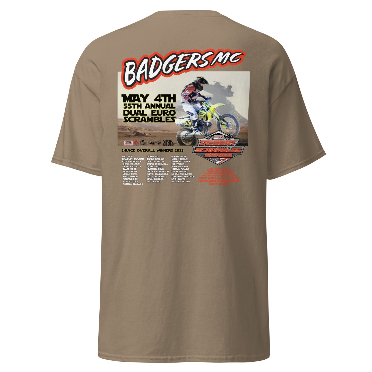 Adult Badgers MC May 4th - 55th Annual Dual Euro Scrambles 2024 Event Shirt