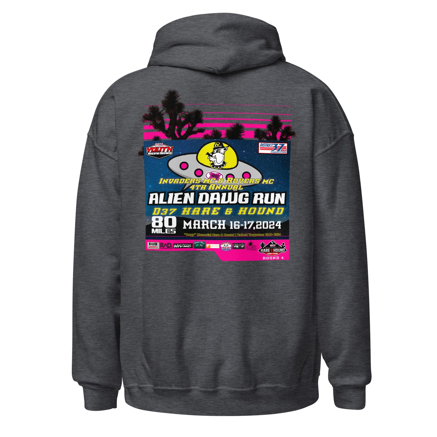 2024 Alien Dawg Run - Rovers MC & Invaders MC Hare & Hound Event Hoodie