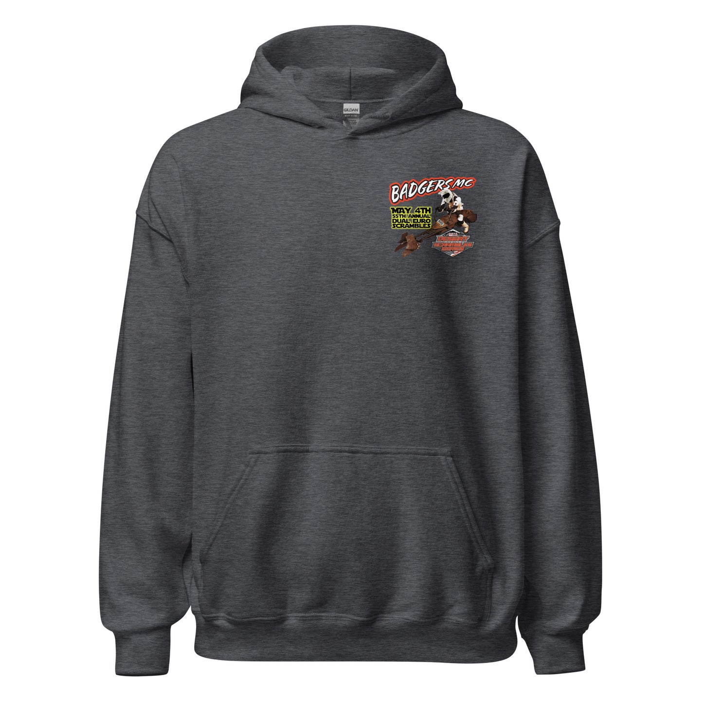 Adult Badgers MC May 4th - 55th Annual Dual Euro Scrambles 2024 Event Hoodie