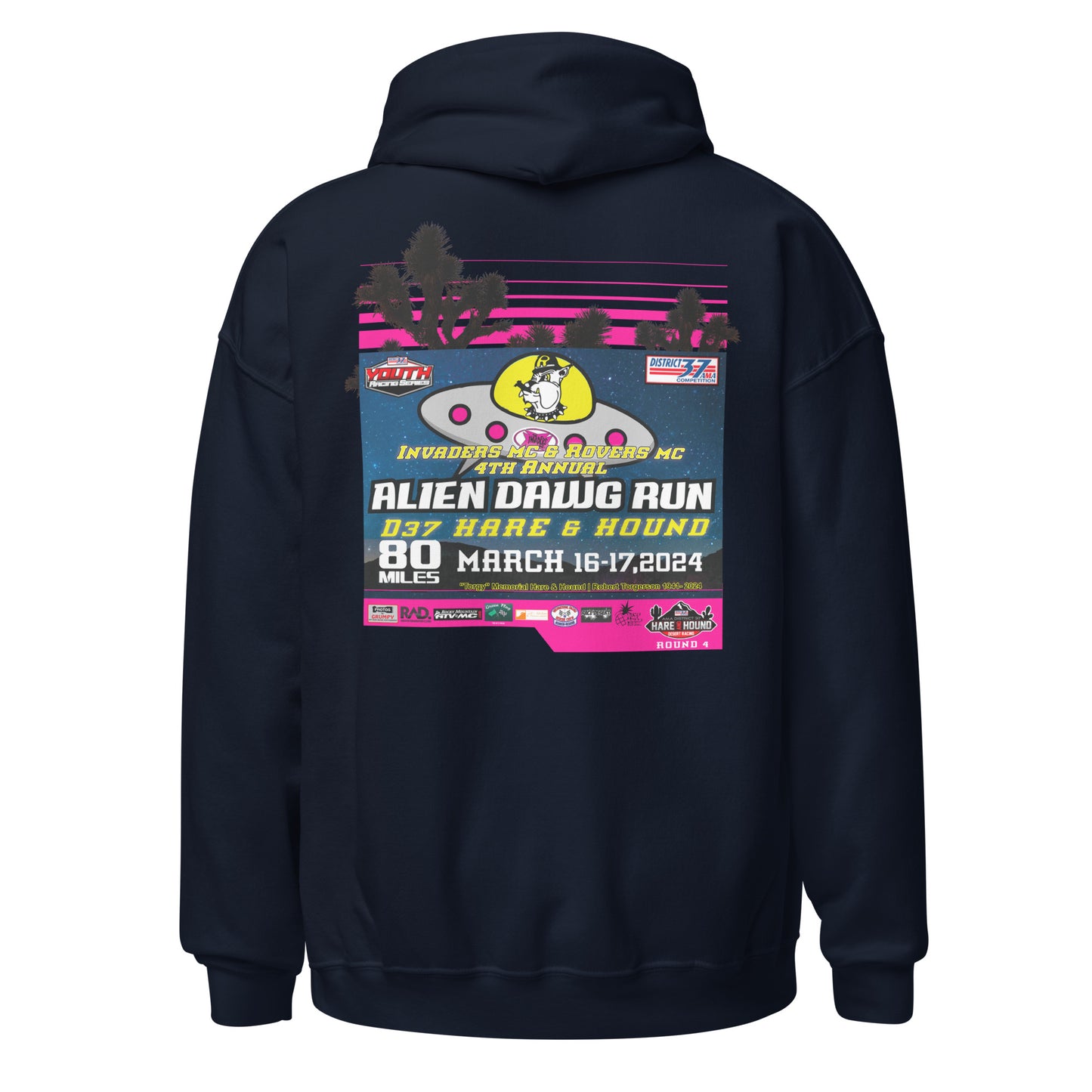2024 Alien Dawg Run - Rovers MC & Invaders MC Hare & Hound Event Hoodie