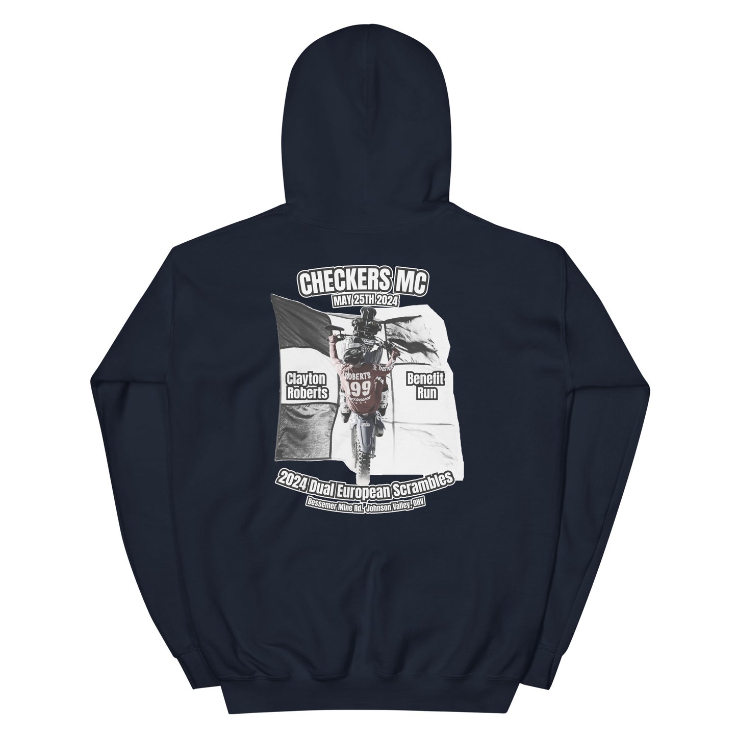 Checkers MC 2024 Dual Euro Event Hoodie - Clayton Roberts Benefit Run