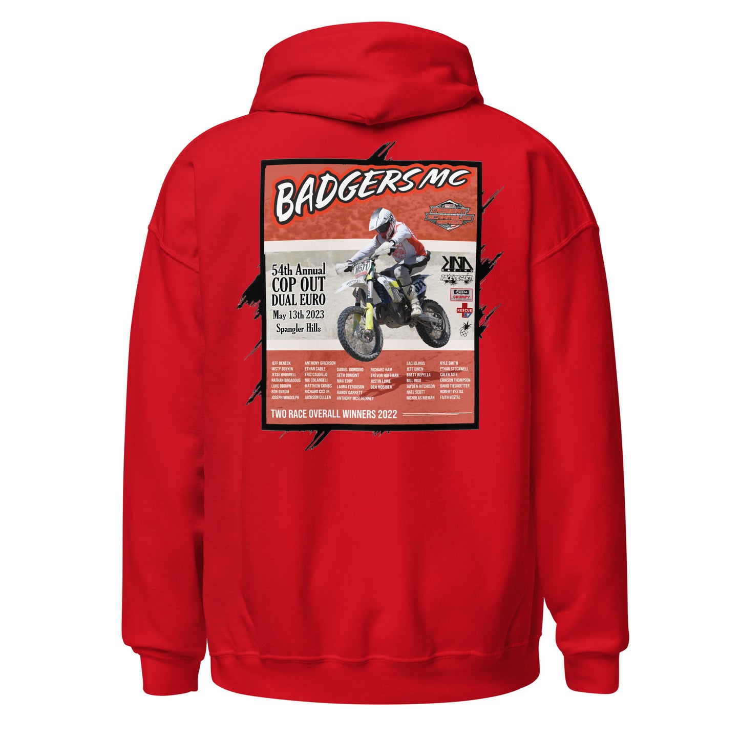 Hoodie - Badgers MC 54th Annual Cop Out Dual Euro Event Shirts - 2023