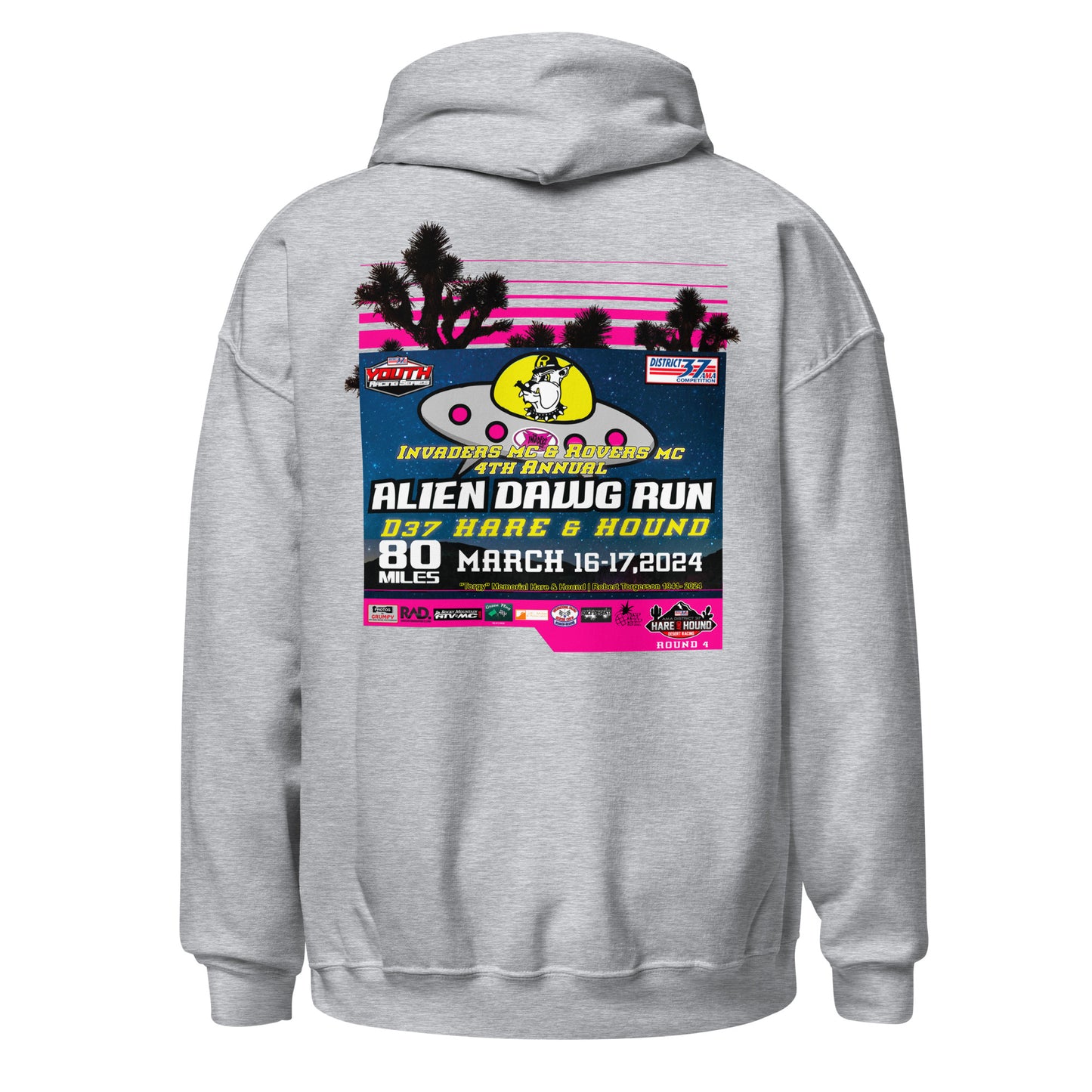 2024 Alien Dawg Run - Rovers MC & Invaders MC Hare & Hound Event Hoodie