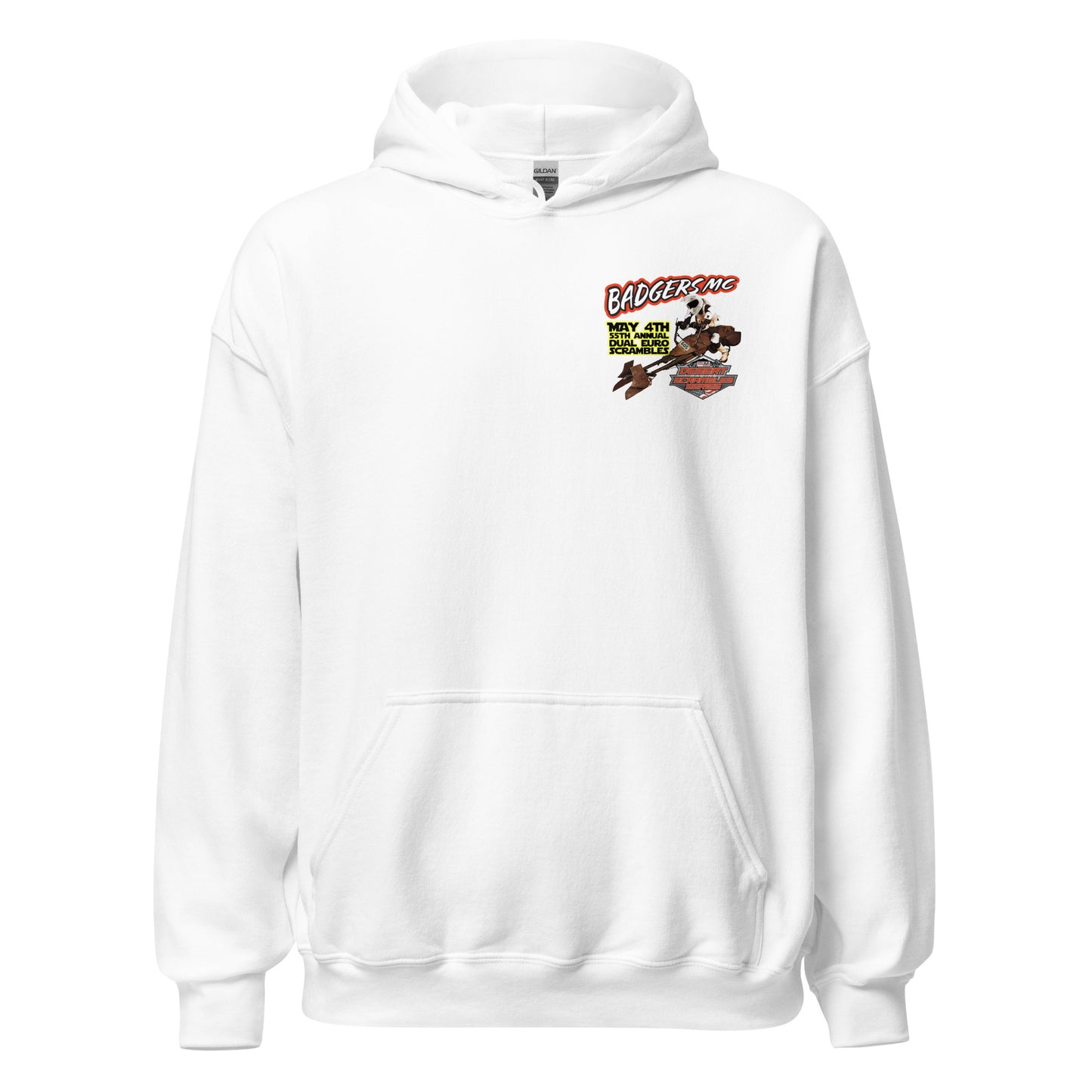 Adult Badgers MC May 4th - 55th Annual Dual Euro Scrambles 2024 Event Hoodie