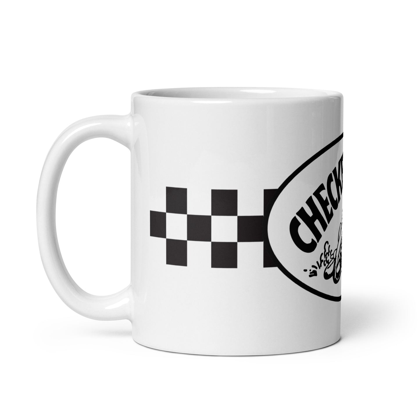 Checkers MC White Glossy Mug - Official Club Gear