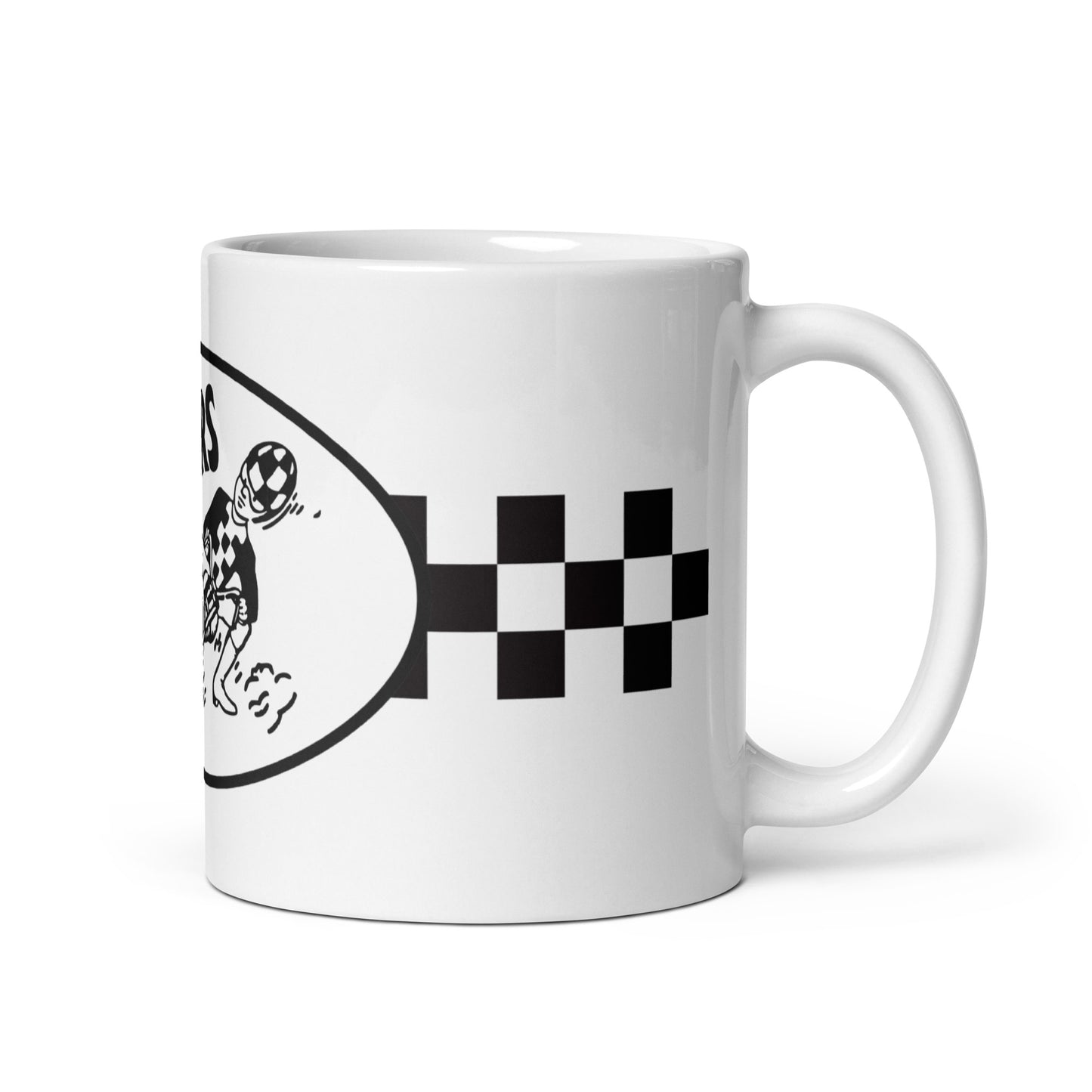 Checkers MC White Glossy Mug - Official Club Gear