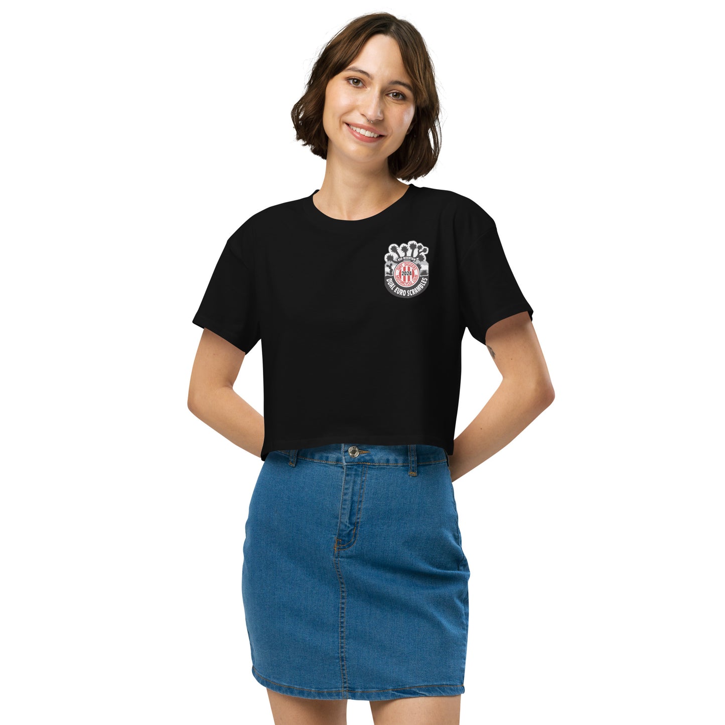 Women’s Crop Top Dirt Diggers 2024 Dual Euro Scrambles Event Shirt