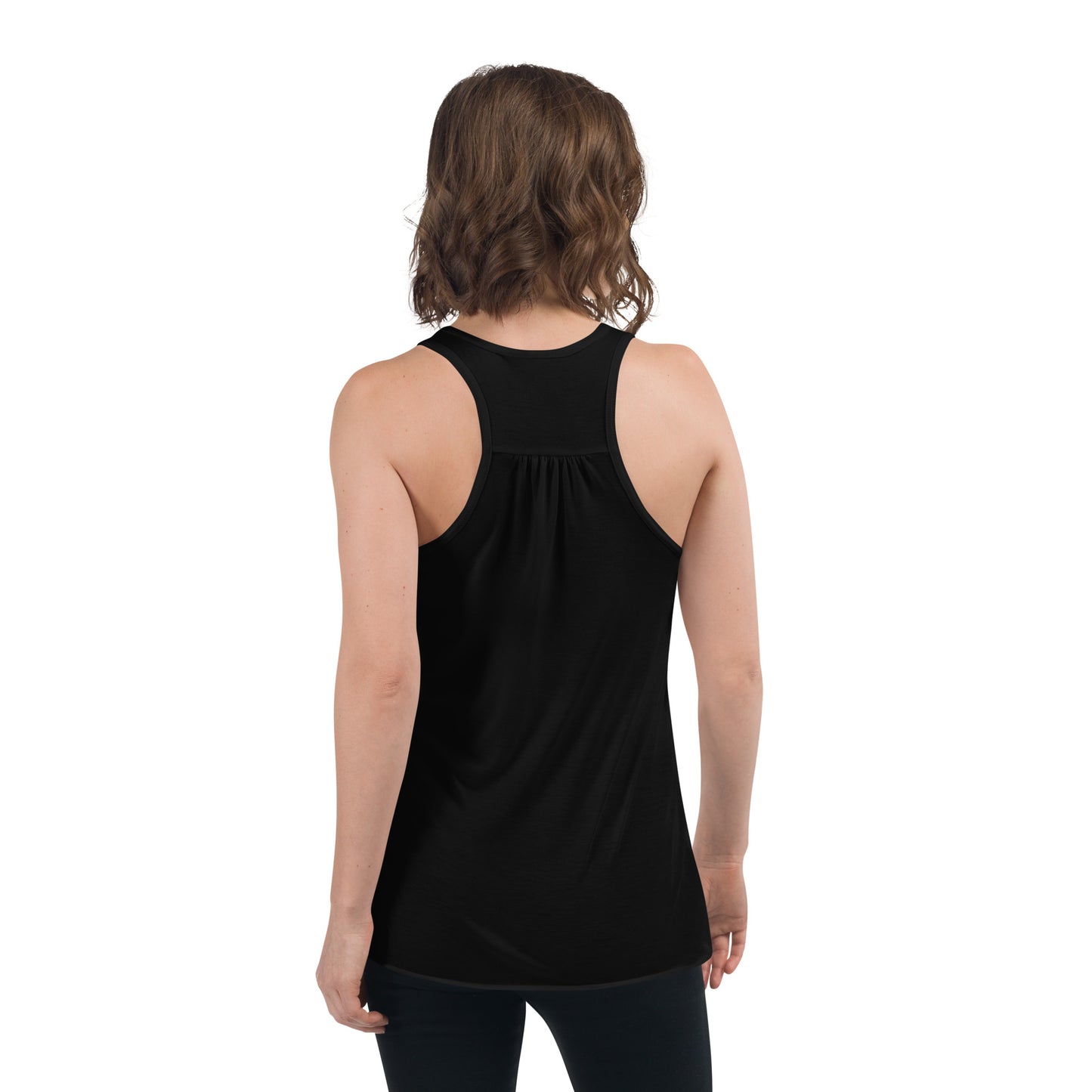 4 Aces Black Womens Flowy Racerback Tank
