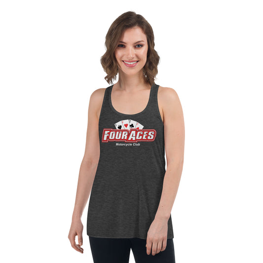 4 Aces Gray Women's Flowy Racerback Tank