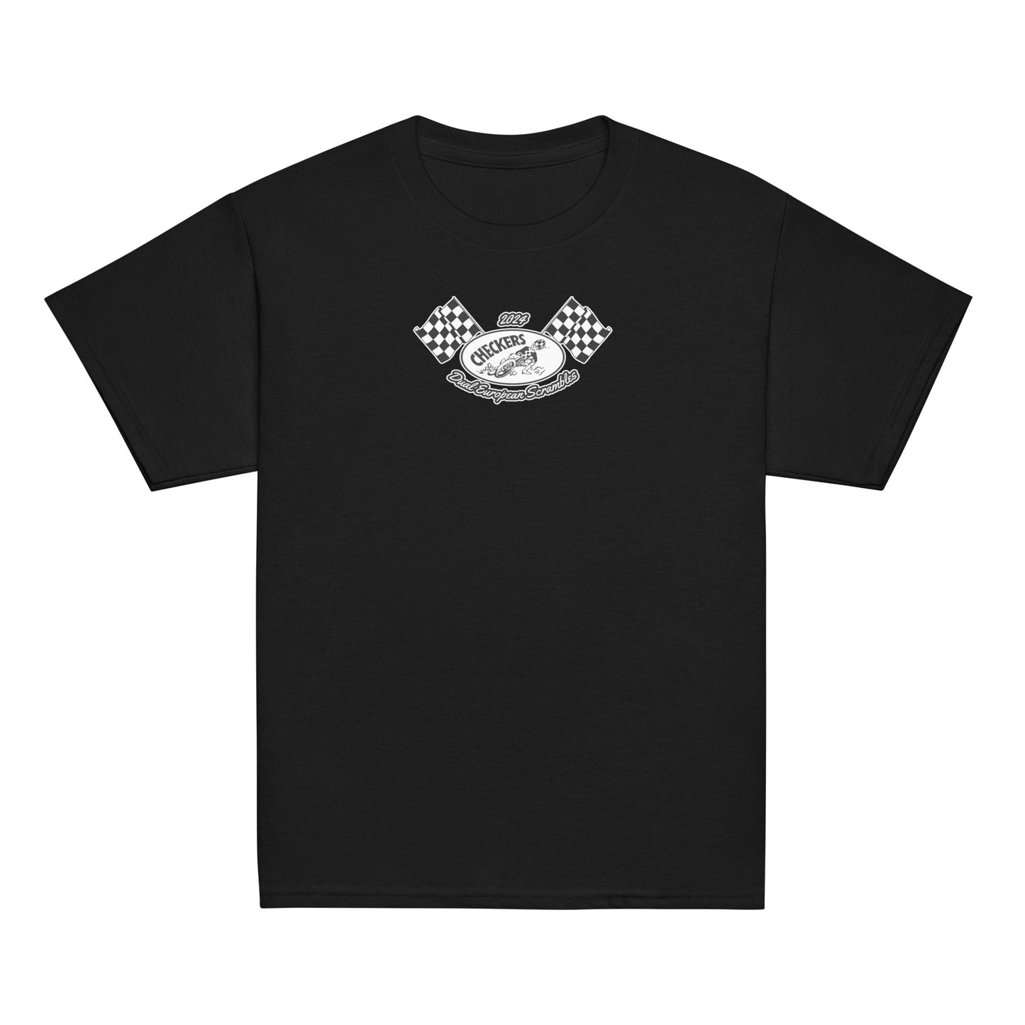 Youth Checkers MC 2024 Dual Euro Event Youth Shirt - Clayton Roberts Benefit Run