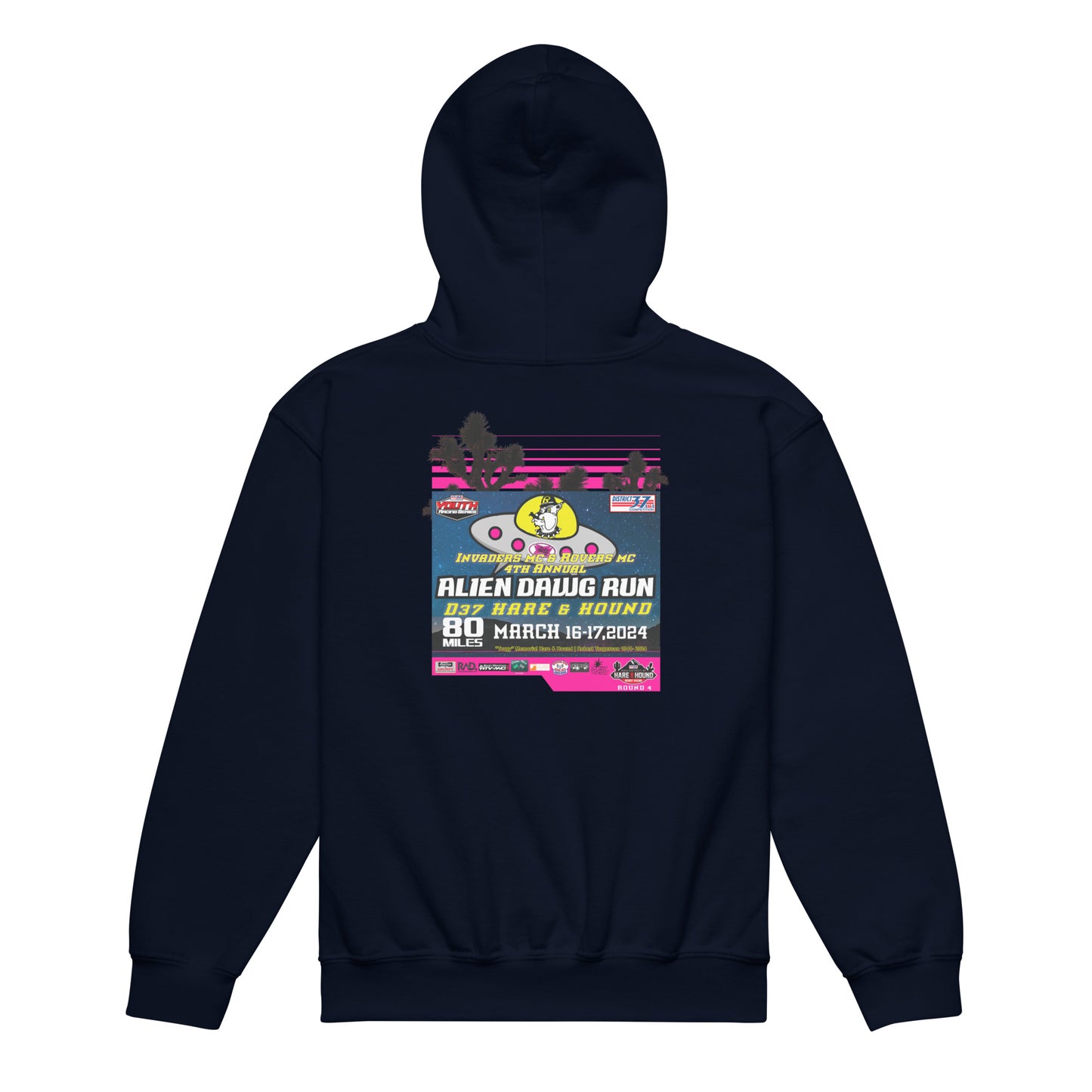 Youth 2024 Alien Dawg Run - Rovers MC & Invaders MC Hare & Hound Event Hoodie