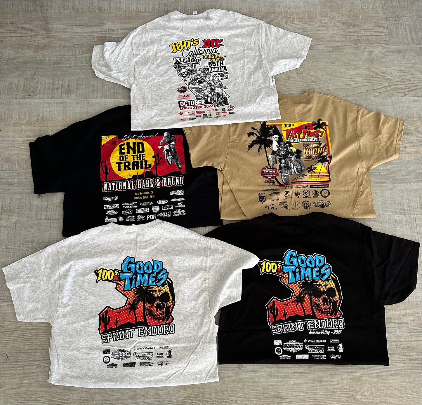 Adult Large - 5 Pack - 100's Event Shirts