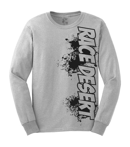 Race Desert Splatter Long Sleeve Shirt - Grey