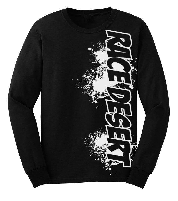 Race Desert Splatter Long Sleeve Shirt - Black