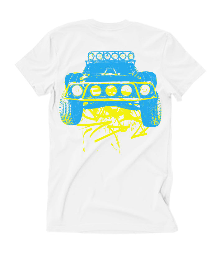 Mens Dirty Beast T-Shirt - White & Retro Colors