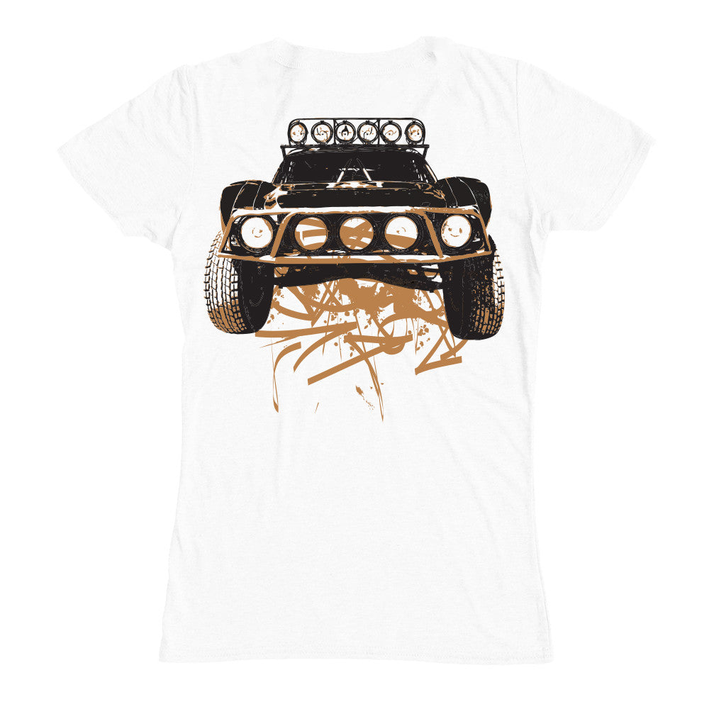 Womens Dirty Beast Deep V-Neck - White