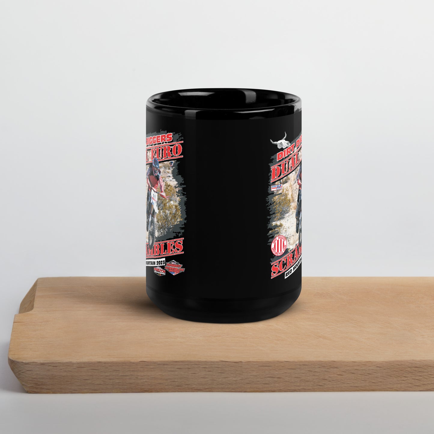 Black Coffee Mug - Dirt Diggers 2023 Dual Euro Scrambles