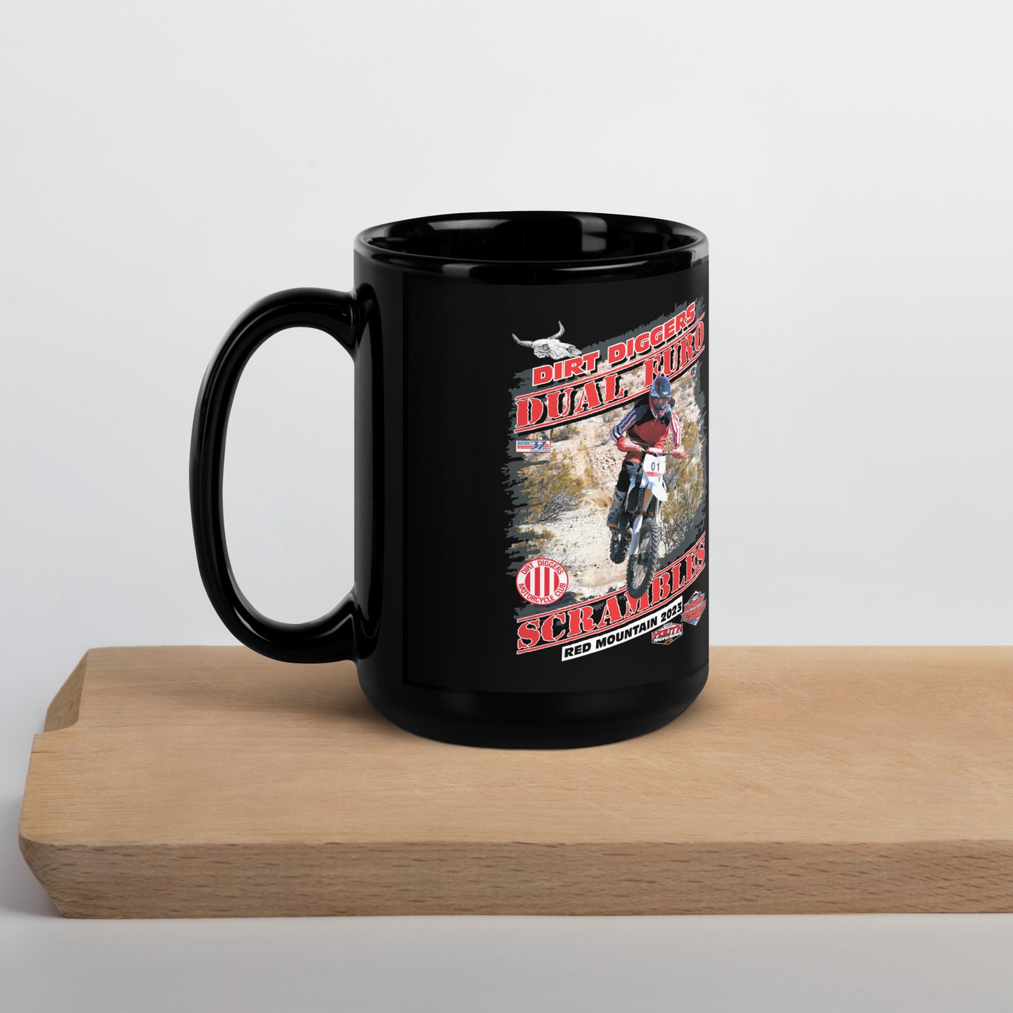 Black Coffee Mug - Dirt Diggers 2023 Dual Euro Scrambles