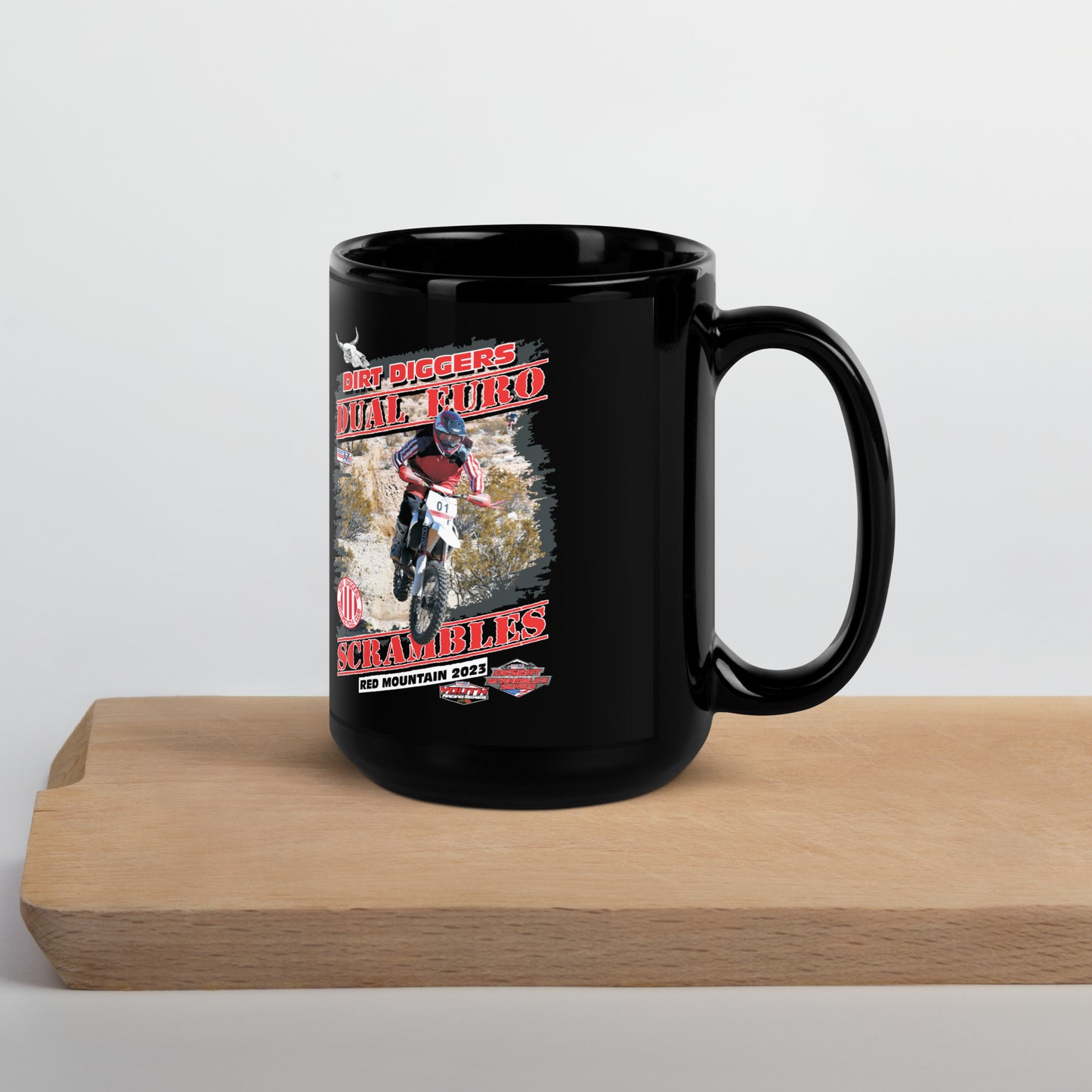 Black Coffee Mug - Dirt Diggers 2023 Dual Euro Scrambles