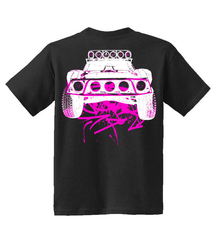 Kids Dirty Beast T-Shirt - Black w/ Pink