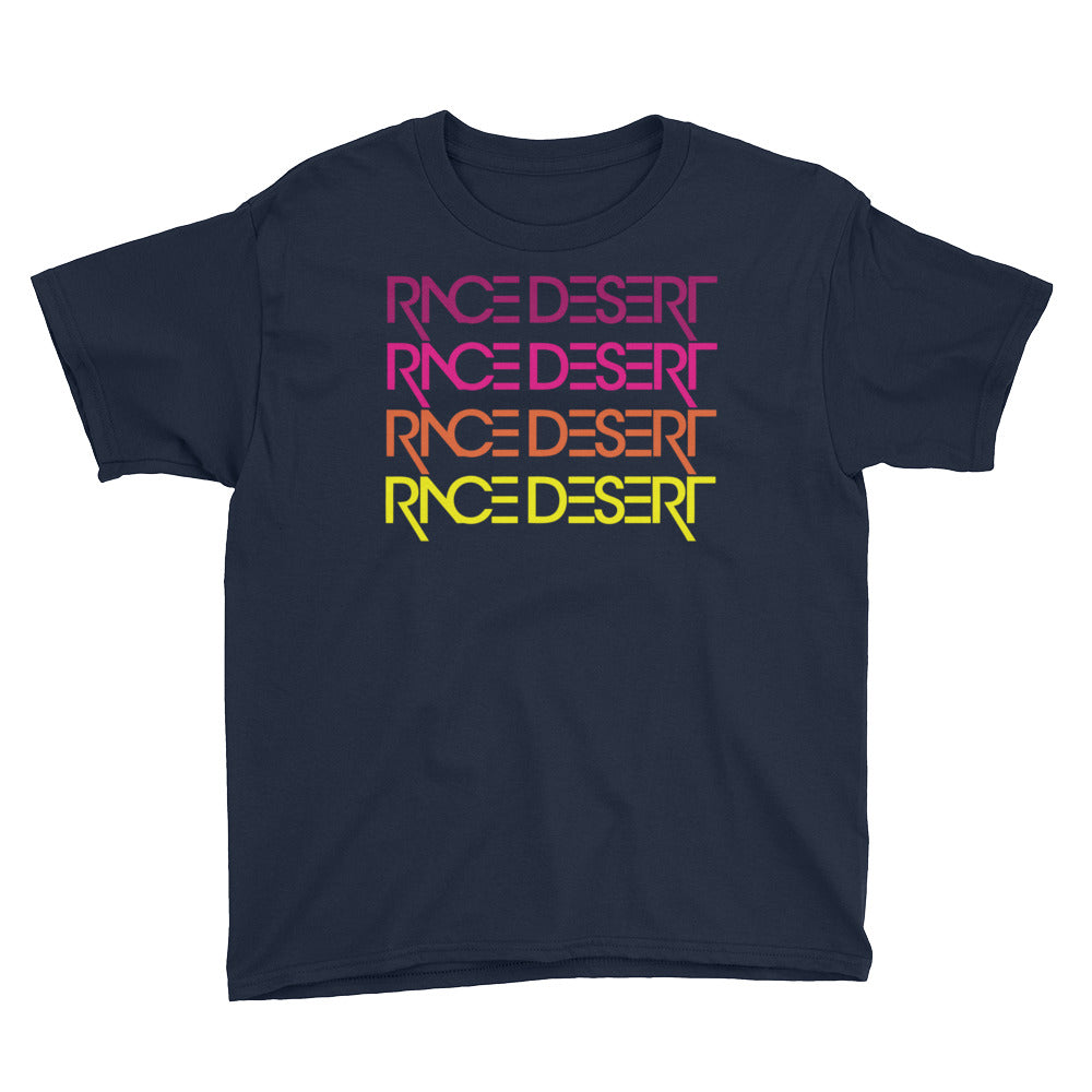 Kids Race Desert Sunset T-Shirt - Navy