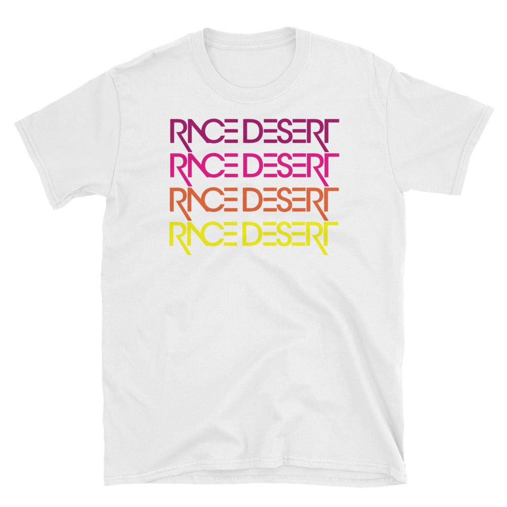 MENS RACE DESERT SUNSET T-SHIRT - WHITE