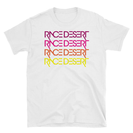 MENS RACE DESERT SUNSET T-SHIRT - WHITE